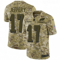 Mens Nike Philadelphia Eagles 17 Alshon Jeffery Limited Camo 2018 Salute to Service NFL Jersey