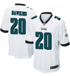 Mens Nike Philadelphia Eagles 20 Brian Dawkins Game White NFL Jersey