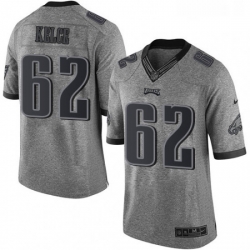 Mens Nike Philadelphia Eagles 62 Jason Kelce Limited Gray Gridiron NFL Jersey