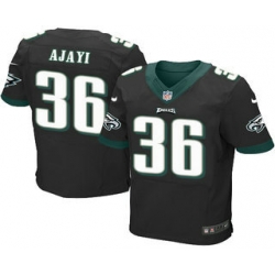 Mens Philadelphia Eagles  36 Jay Ajayi Black Alternate Stitched NFL Nike Elite Jersey