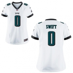 Men's Philadelphia Eagles D'Andre Swift #0 White Vapor Limited Stitched NFL Jersey