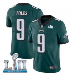 Midnight Green Nick Foles Limited Philadelphia Eagles Vapor Untouchable #9 Home Super Bowl LII Football Jersey