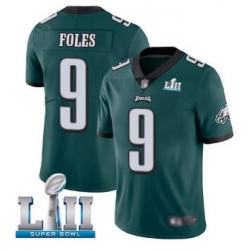 Midnight Green Nick Foles Limited Philadelphia Eagles Vapor Untouchable #9 Home Super Bowl LII Football Jersey