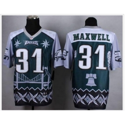 NEW Philadelphia Eagles #31 Byron Maxwell Midnight Green Men's Stitched NFL Elite Noble Jersey