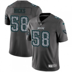 Nike Eagles #58 Jordan Hicks Gray Static Mens NFL Vapor Untouchable Game Jersey