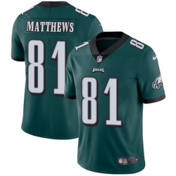 Nike Eagles #81 Jordan Matthews Midnight Green Team Color Mens Stitched NFL Vapor Untouchable Limited Jersey