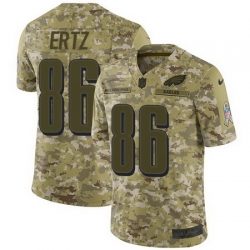 Nike Eagles #86 Zach Ertz Camo Mens Stitched NFL Limited 2018 Salute To Service Jersey