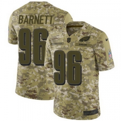 Nike Eagles #96 Derek Barnett Camo Mens Stitched NFL Limited 2018 Salute To Service Jersey