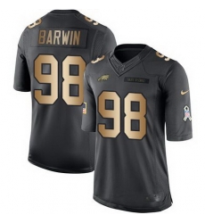 Nike Eagles #98 Connor Barwin Black Mens Stitched NFL Limited Gold Salute To Service Jersey