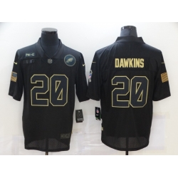 Nike Philadelphia Eagles 20 Brian Dawkins Black 2020 Salute To Service Limited Jersey