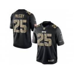 Nike Philadelphia Eagles 25 LeSean McCoy Black Limited Salute To Service NFL Jersey