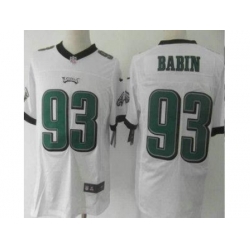 Nike Philadelphia Eagles 93 Jason Babin White Elite NFL Jersey