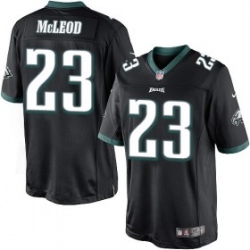 mens nike philadelphia eagles #23 rodney mcleod limited black alternate nfl jersey