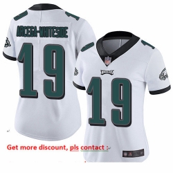 Eagles 19 JJ Arcega Whiteside White Women Stitched Football Vapor Untouchable Limited Jersey