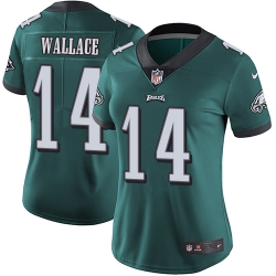 Nike Eagles #14 Mike Wallace Midnight Green Team Color Womens Stitched NFL Vapor Untouchable Limited Jersey