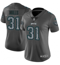 Nike Eagles #31 Jalen Mills Gray Static Womens NFL Vapor Untouchable Game Jersey