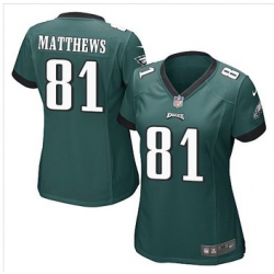 Women NEW Eagles #81 Jordan Matthews Midnight Green Team Color Stitched NFL New Elite Jersey