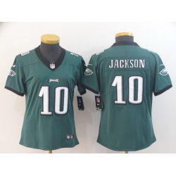 Women Nike Eagles 10 DeSean Jackson Green Vapor Untouchable Limited Jersey