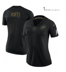 Women Nike Jalen Hurts Philadelphia Eagles Limited Black 2020 Salute To Service NFL Jersey