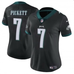 Women Philadelphia Eagles 7 Kenny Pickett Black Vapor Untouchable Limited Stitched Football Jersey