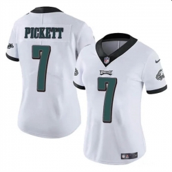 Women Philadelphia Eagles 7 Kenny Pickett White Vapor Untouchable Limited Stitched Football Jersey