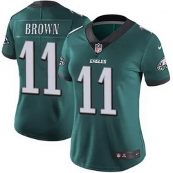 Women Philadelphia Eagles A.J. Brown #11 Green F U S E Stitched NFL Jersey