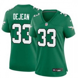 Women Philadelphia Eagles Cooper DeJean #33 Green Vapor Untouchable Stitched NFL Jersey