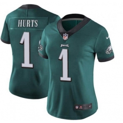 Women Philadelphia Eagles Jalen Hurts 1 Limited Green Vapor Untouchable NFL Jersey