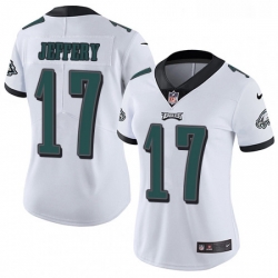 Womens Nike Philadelphia Eagles 17 Alshon Jeffery White Vapor Untouchable Limited Player NFL Jersey