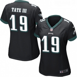 Womens Nike Philadelphia Eagles 19 Golden Tate III Game Black Alternate NFL Jersey