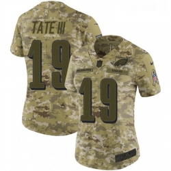 Womens Nike Philadelphia Eagles 19 Golden Tate III Limited Camo 2018 Salute to Service NFL Jersey