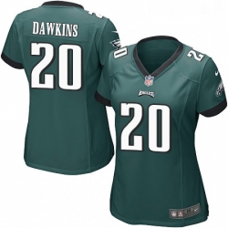 Womens Nike Philadelphia Eagles 20 Brian Dawkins Game Midnight Green Team Color NFL Jersey