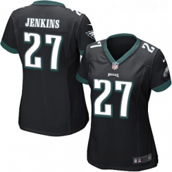 Womens Nike Philadelphia Eagles 27 Malcolm Jenkins Game Black Alternate NFL Jersey