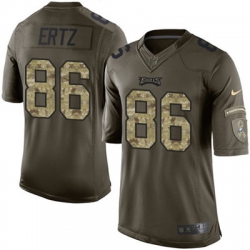 Youth Nike Eagles #86 Zach Ertz Green Stitched NFL Limited 2015 Salute to Service Jersey