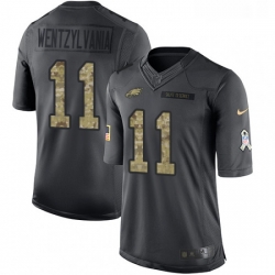 Youth Nike Philadelphia Eagles 11 Carson Wentz Limited Black 2016 Salute to Service Wentzylvania NFL Jersey