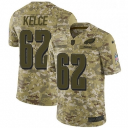 Youth Nike Philadelphia Eagles 62 Jason Kelce Limited Camo 2018 Salute to Service NFL Jersey