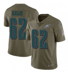 Youth Nike Philadelphia Eagles 62 Jason Kelce Limited Olive 2017 Salute to Service NFL Jersey