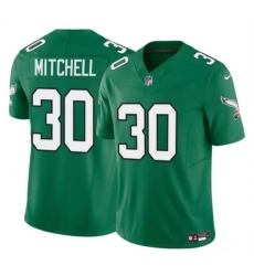 Youth Philadelphia Eagles 30 Quinyon Mitchell Kelly Green 2024 Draft F U S E Vapor UntouchableThrowback Limited Stitched Football Jersey