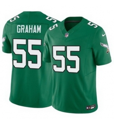 Youth Philadelphia Eagles Brandon Graham #55 Green Vapor Limited Stitched NFL Jersey