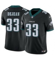 Youth Philadelphia Eagles Cooper DeJean #33 Black F U S E Stitched NFL Jersey