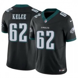 Youth Philadelphia Eagles Jason Kelce #62 Black F U S E Stitched NFL Jersey