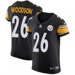 Men Nike Steelers #26 Rod Woodson Black Team Color Stitched NFL Vapor Untouchable Elite Jersey