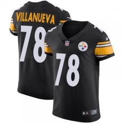 Men Nike Steelers #78 Alejandro Villanueva Black Team Color Stitched NFL Vapor Untouchable Elite Jersey