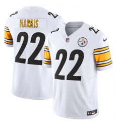 Men Pittsburgh Steelers 22 Najee Harris White 2023 F U S E  Vapor Untouchable Limited Stitched Jersey