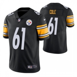 Men Pittsburgh Steelers 61 Mason Cole Black Vapor Untouchable Limited Stitched Jersey