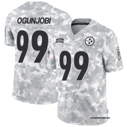 Men Pittsburgh Steelers 99 Larry Ogunjobi 2024 Arctic Camo Salute To Service Limited Stitched Football Jersey