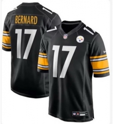 Men Pittsburgh Steelers Germie Bernard #17 Black Stitched F U S E Jersey Men Pittsburgh Steelers Germie Bernard #17 Black Stitched F U S E Jersey