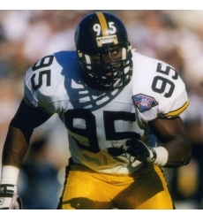 Men Pittsburgh Steelers Greg Lloyd #95 Vintage 1995 Starter White NFL Home Jersey