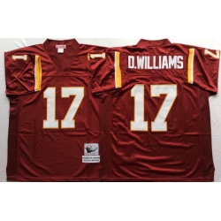 Men Redskins 17 Doug Williams Red M&N Throwback Jersey