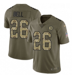 Mens Nike Pittsburgh Steelers 26 LeVeon Bell Limited OliveCamo 2017 Salute to Service NFL Jersey